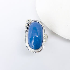 Sterling Silver Chalcedony Ring (Adjustable Size) - Truth Talisman