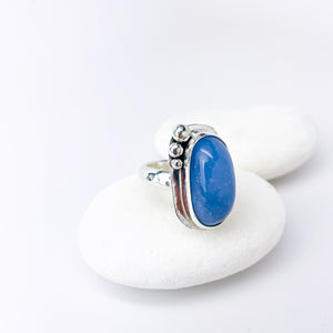 Sterling Silver Chalcedony Ring (Adjustable Size) - Truth Talisman
