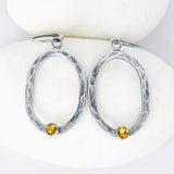 Sterling Silver Citrine Dangle Earrings
