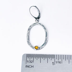 Sterling Silver Citrine Dangle Earrings