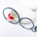 Gunmetal Double Orbit Necklace - Intuitive Flow Talisman