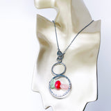 Gunmetal Double Orbit Necklace - Intuitive Flow Talisman