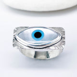 Sterling Silver Eye of Protection Ring - All Seeing Eye Talisman