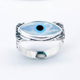 Sterling Silver Eye of Protection Ring - All Seeing Eye Talisman