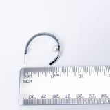 Sterling Silver Earrings Hoops with Freshwater Pearls - Floating Pearls - DawnsArtisanJewelry.com