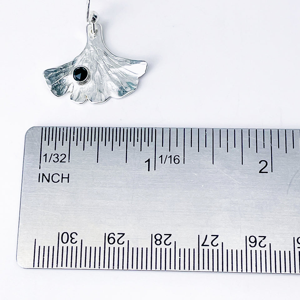 Sterling Silver Ginkgo Earrings