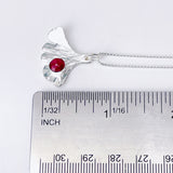 Sterling Silver Ginkgo Pendant Necklace - Resilience Talisman