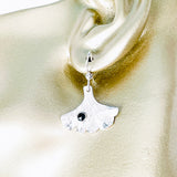 Sterling Silver Ginkgo Earrings