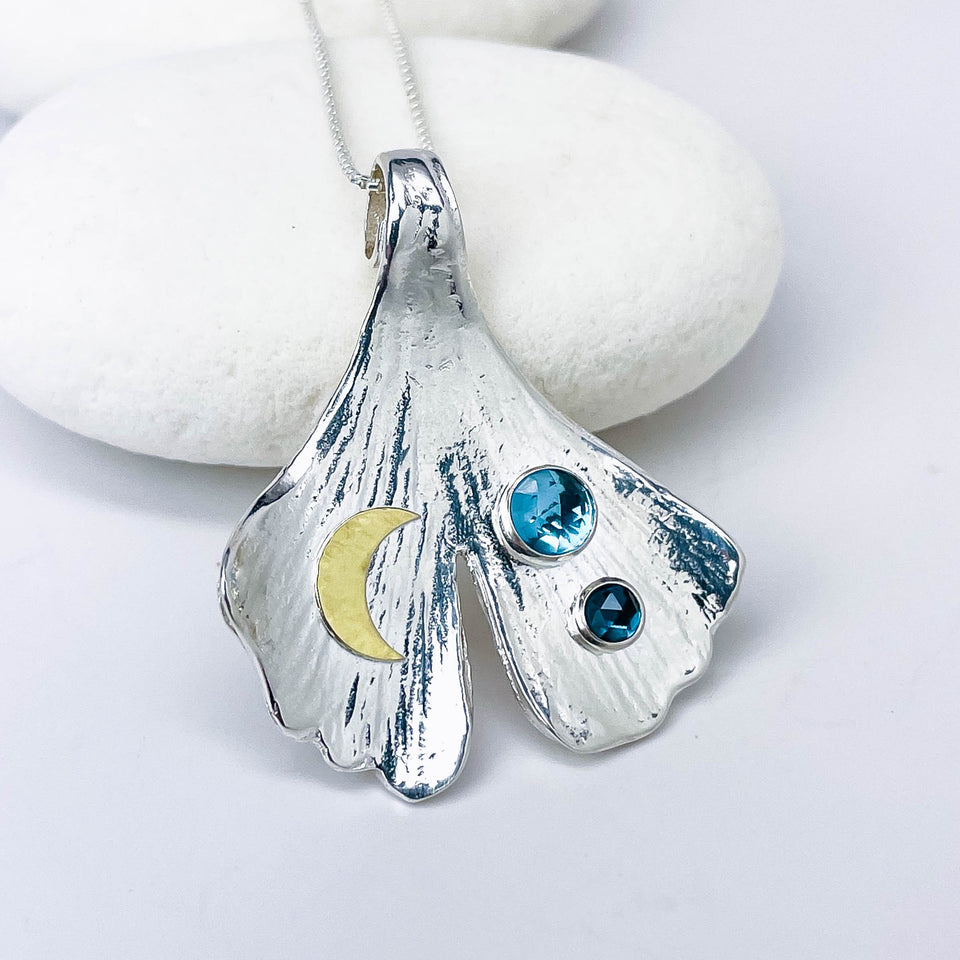 Ginkgo Pendant Necklace - Celestial Grace Talisman