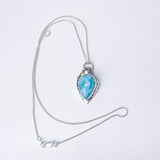 Sterling Silver Larimar Necklace - Inner Clarity Talisman
