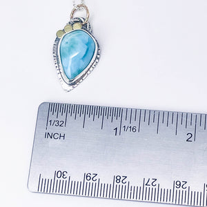 Sterling Silver Larimar Necklace - Inner Clarity Talisman