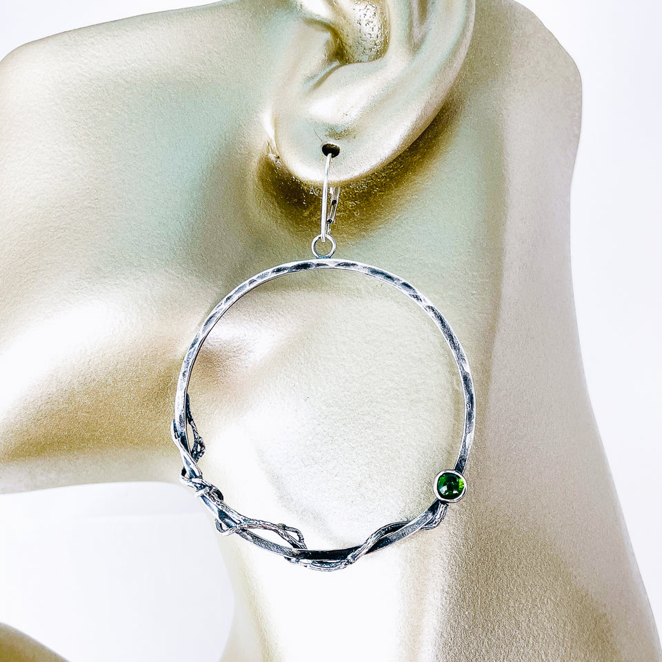 Sterling Silver Hoop Earrings Large - Creation Talisman
