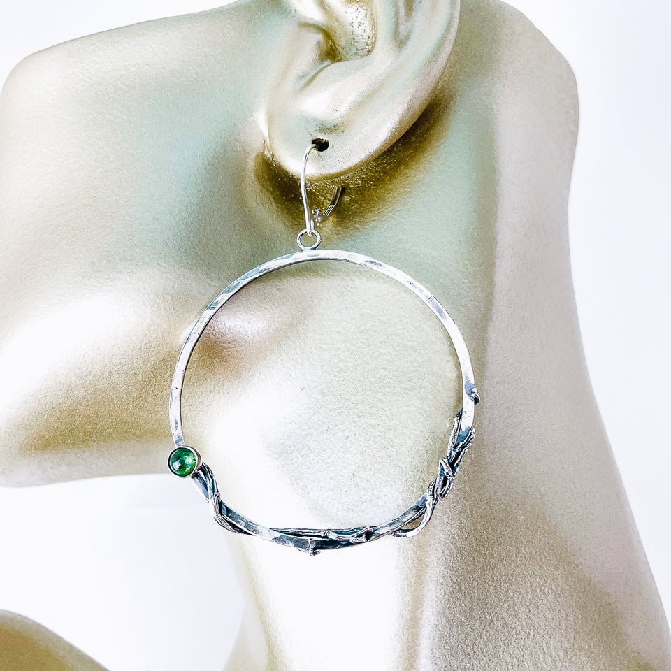 Sterling Silver Hoop Earrings Large - Creation Talisman