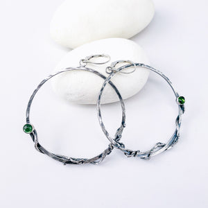 Sterling Silver Hoop Earrings Large - Creation Talisman