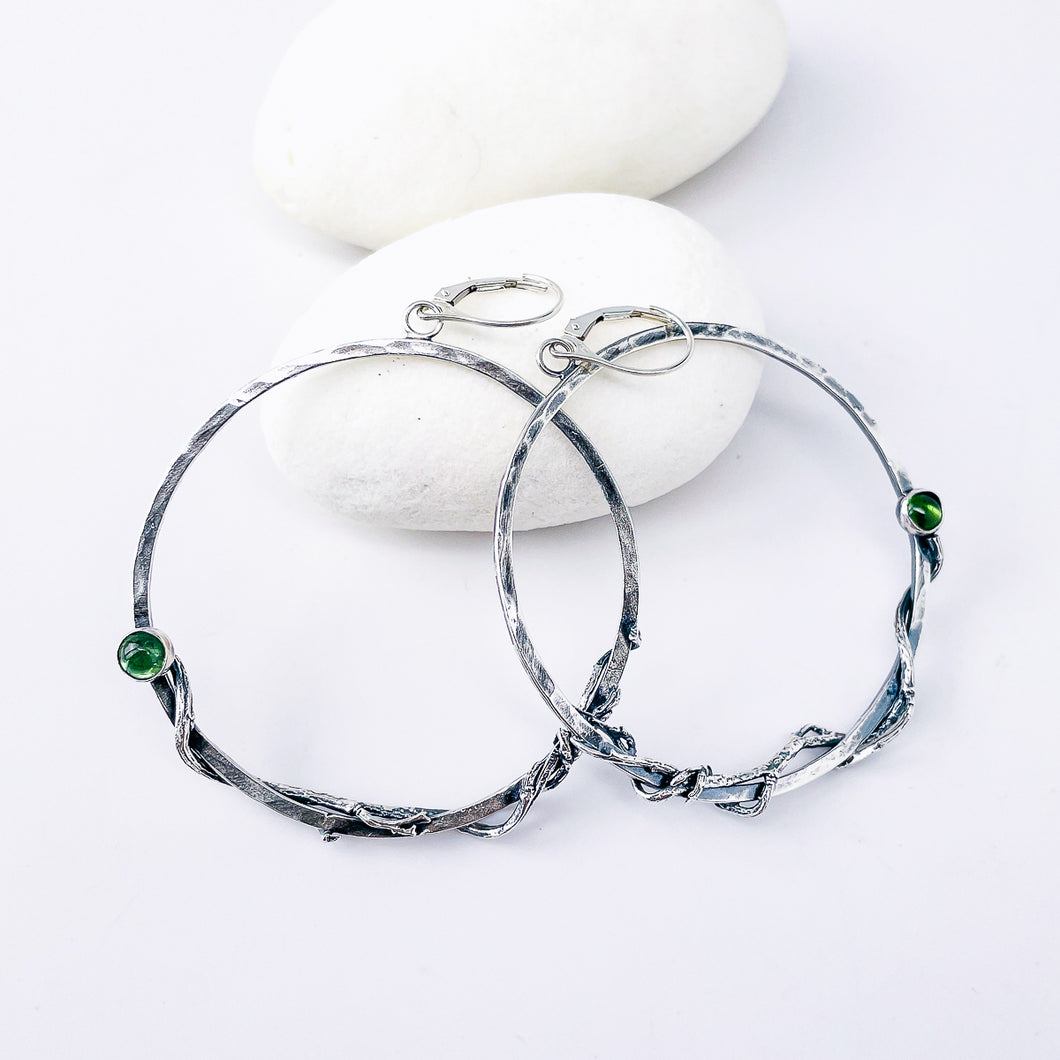 Sterling Silver Hoop Earrings Large - Creation Talisman