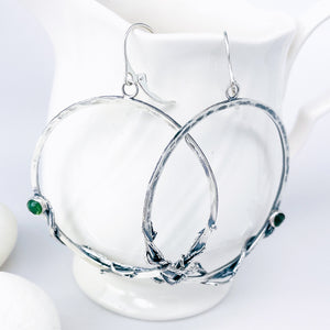 Sterling Silver Hoop Earrings Large - Creation Talisman