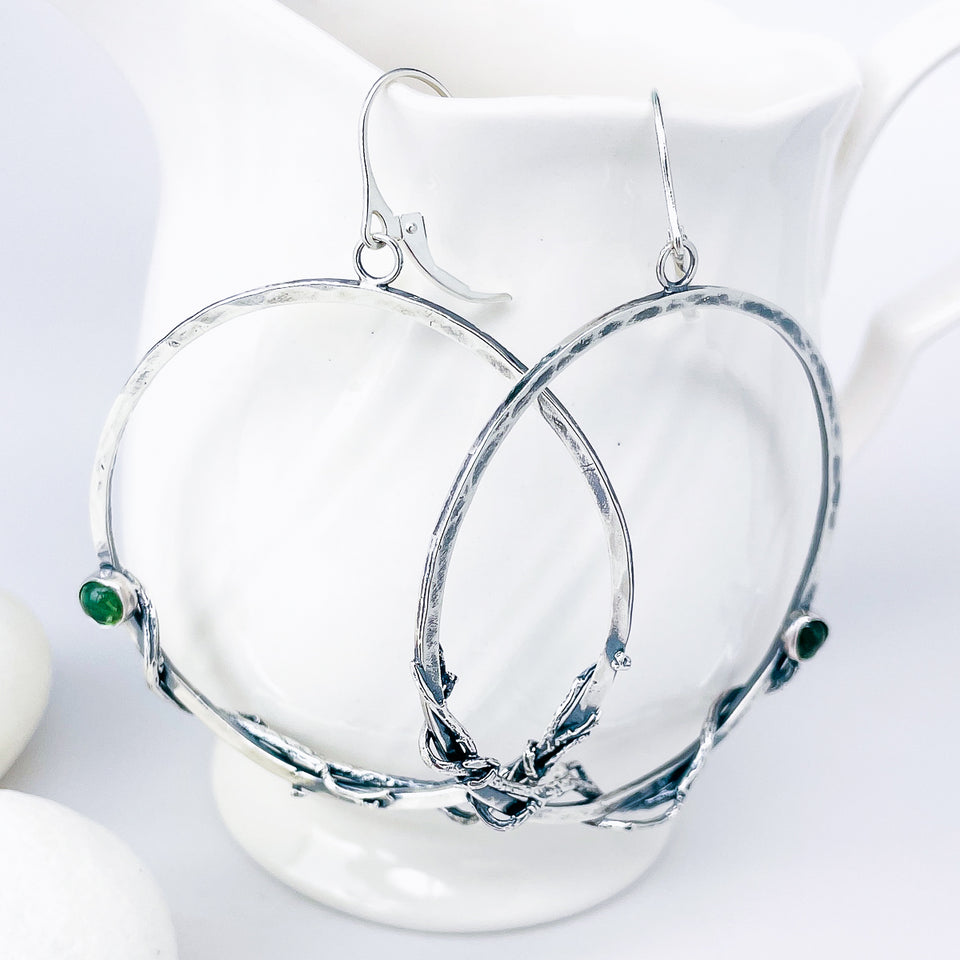 Sterling Silver Hoop Earrings Large - Creation Talisman