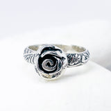 Sterling Silver Rose Ring Size 7 1/2 - Love Talisman