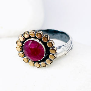 Sterling Silver Ruby Ring Size 6 1/4 - Passion Talisman