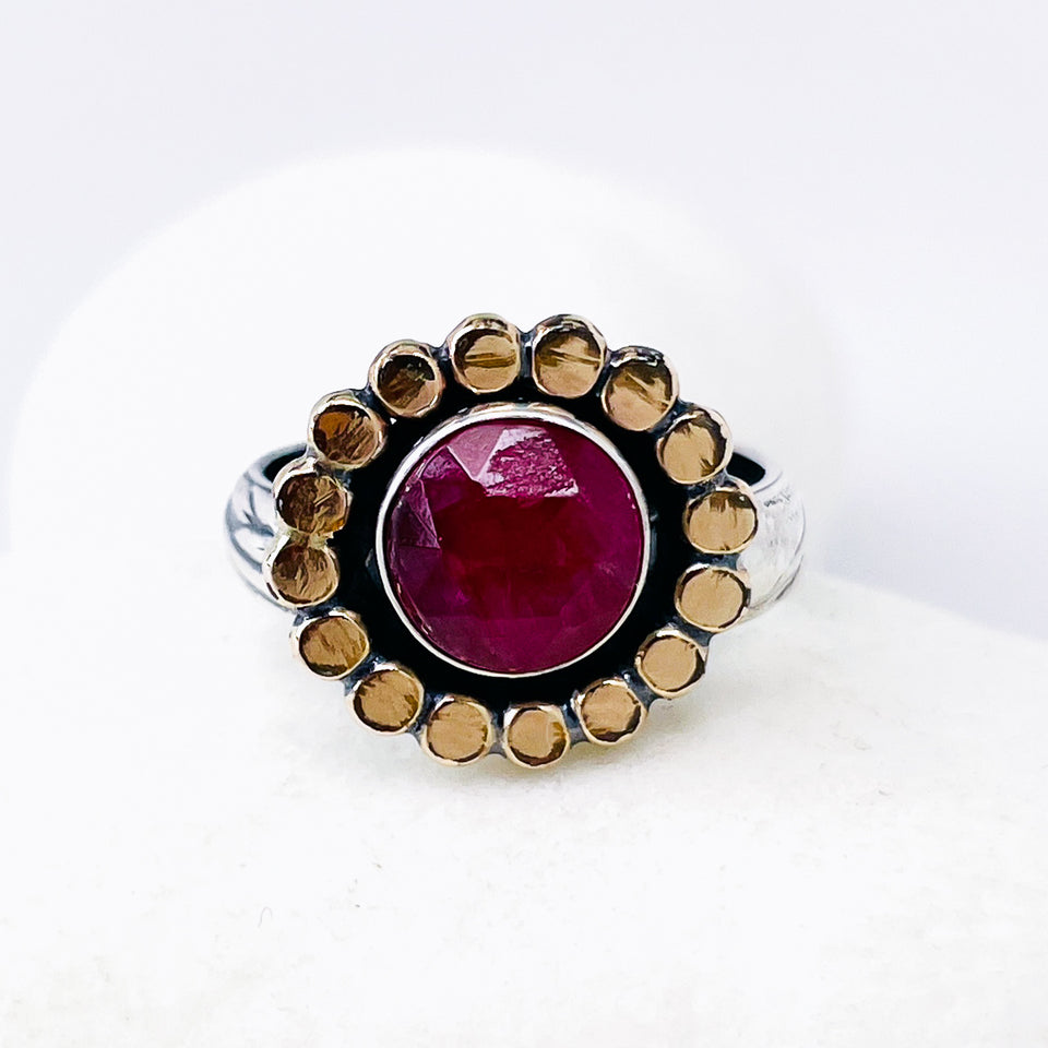 Sterling Silver Ruby Ring Size 6 1/4 - Passion Talisman
