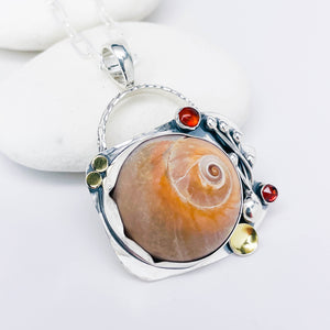 Shark Eye Shell Necklace - Ocean's Mystery Talisman
