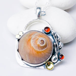 Shark Eye Shell Necklace - Ocean's Mystery Talisman