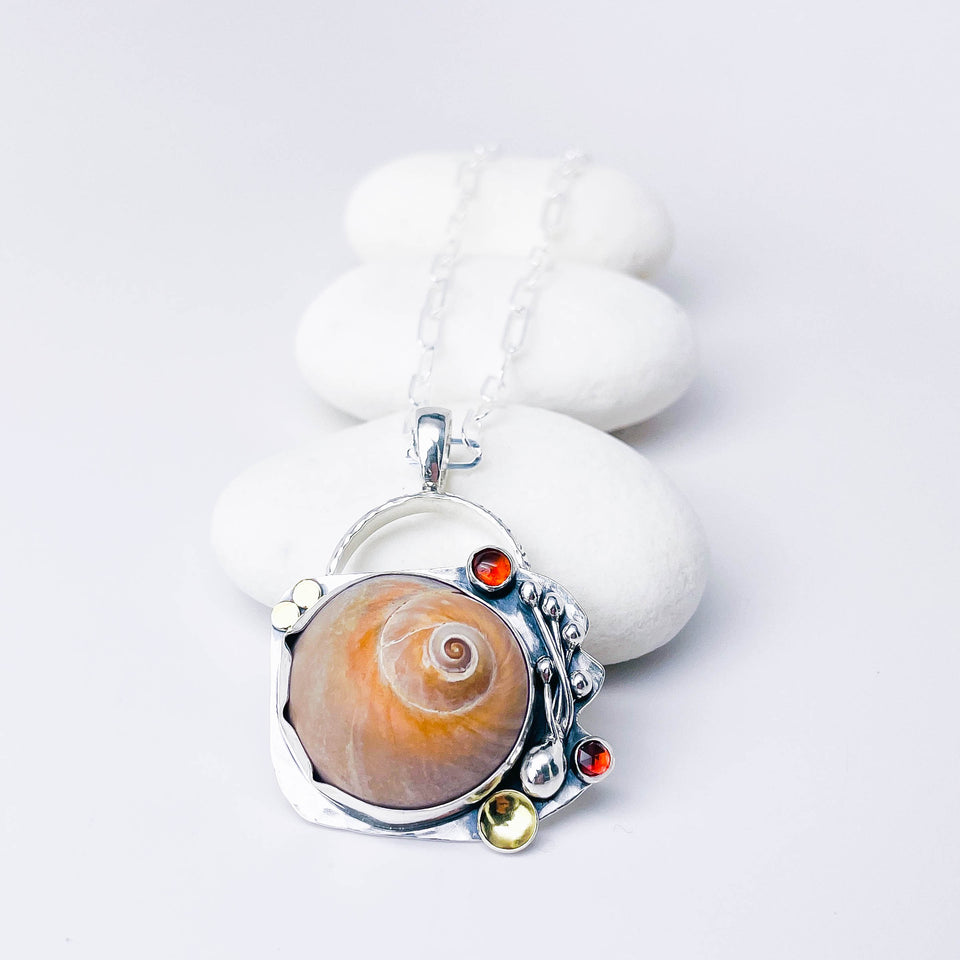 Shark Eye Shell Necklace - Ocean's Mystery Talisman