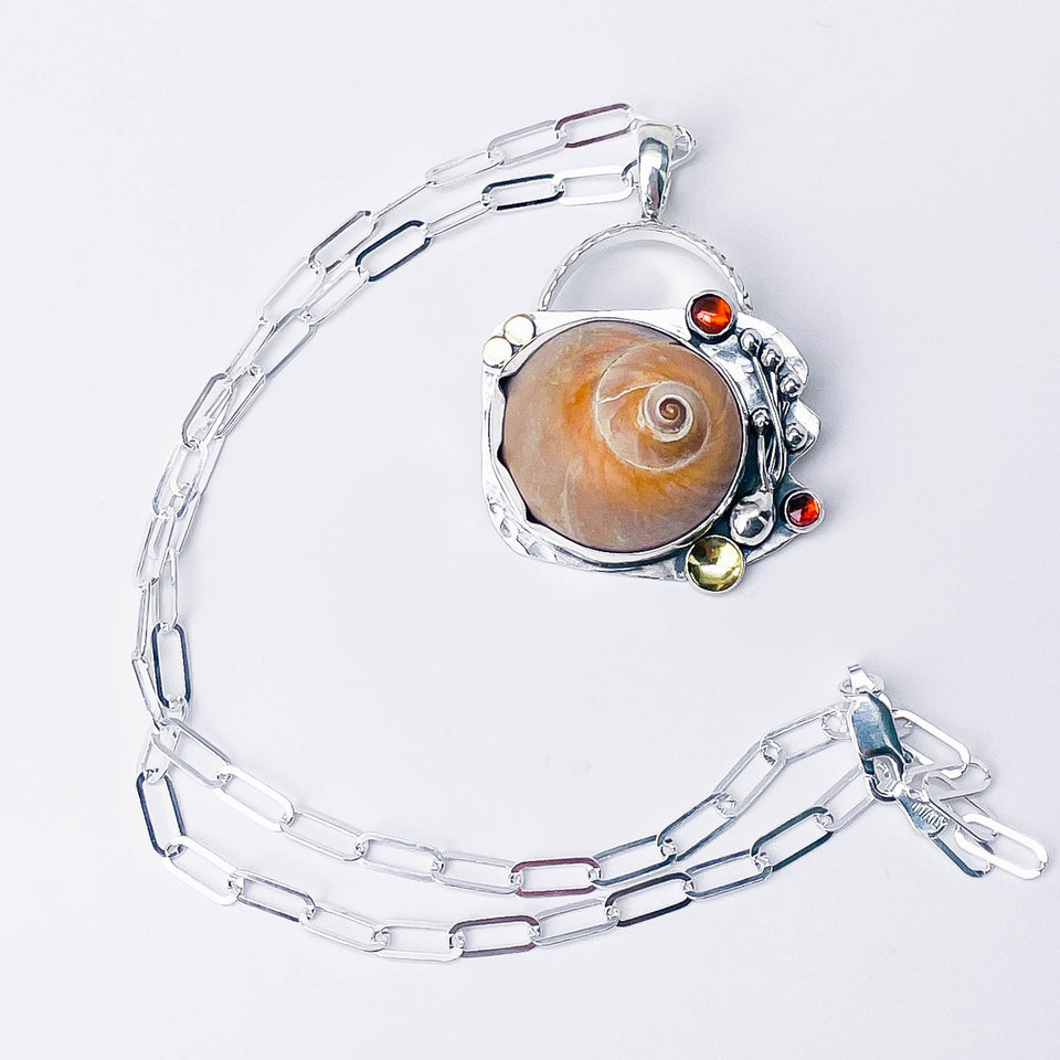 Shark Eye Shell Necklace - Ocean's Mystery Talisman