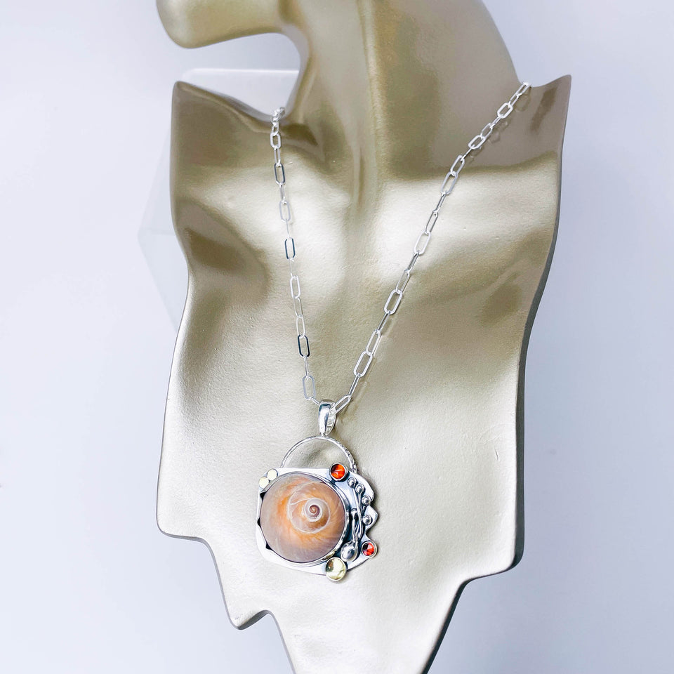 Shark Eye Shell Necklace - Ocean's Mystery Talisman