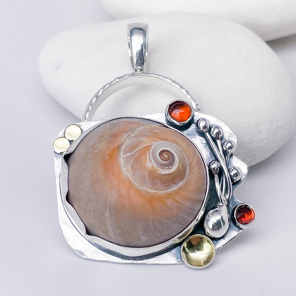 Shark Eye Shell Necklace - Ocean's Mystery Talisman