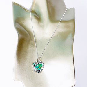 Sterling Silver Turquoise Necklace - Protection Talisman