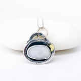 Sterling Silver White Agate Stone Pendant | Lakes Edge Talisman