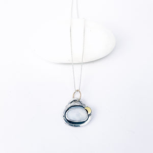 Sterling Silver White Agate Stone Pendant | Lakes Edge Talisman