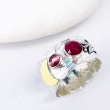 Sterling Silver Ruby Ring Size 9 - Courage Talisman