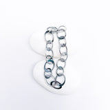 New! Sterling Silver Chunky Chain Link Bracelet - Light Patina or Gunmetal Patina
