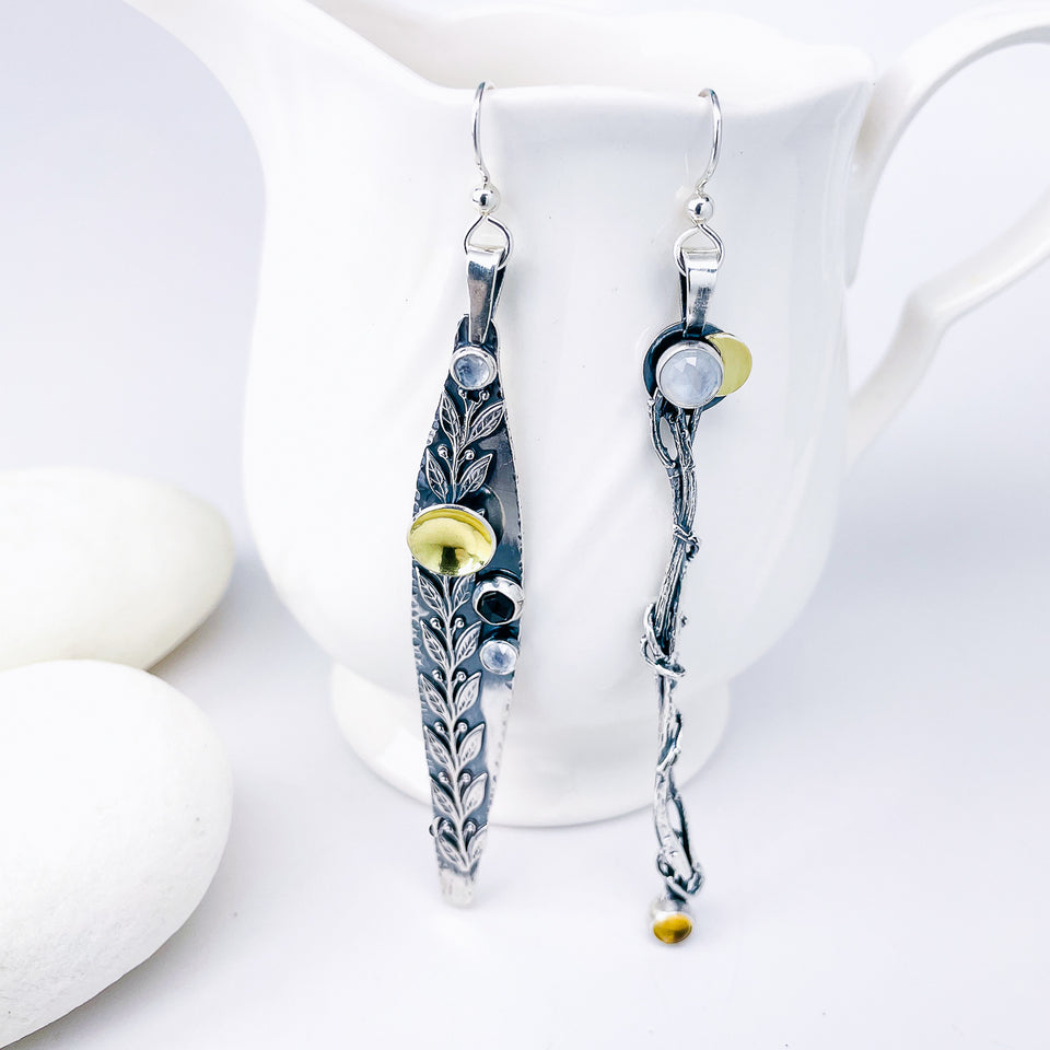 Wabi Sabi Earrings - Cycle Of Life Talisman