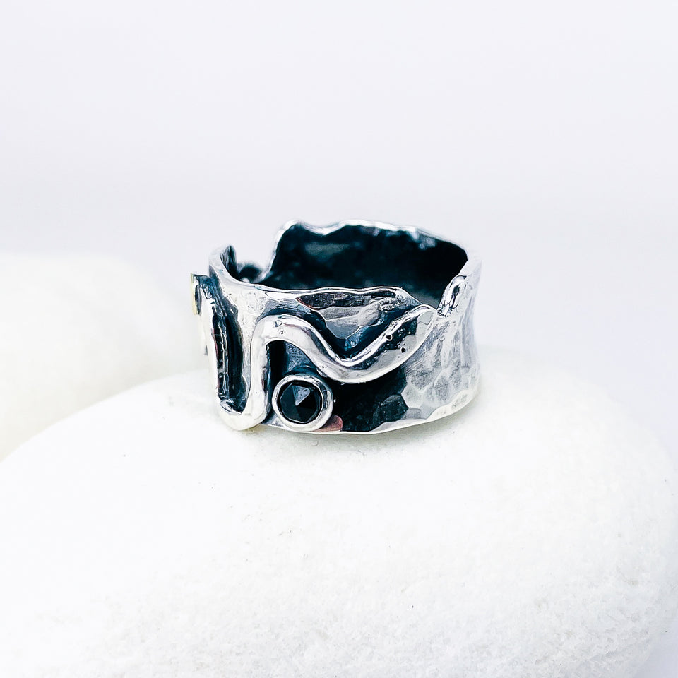 Sterling Silver Serpent Ring Size 8 1/2 - Spiritual Insight Talisman