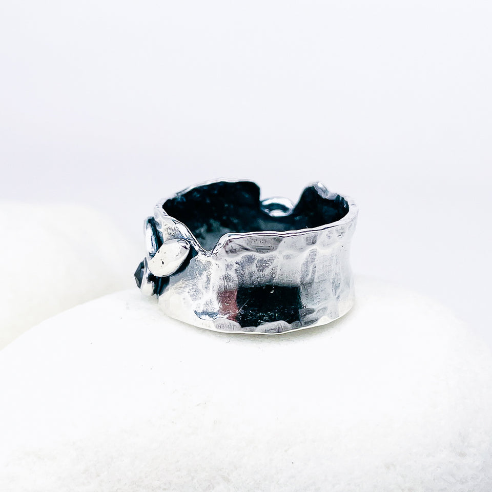Sterling Silver Serpent Ring Size 8 1/2 - Spiritual Insight Talisman
