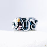 Sterling Silver Serpent Ring Size 8 1/2 - Spiritual Insight Talisman