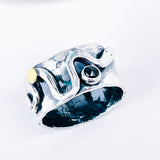 Sterling Silver Serpent Ring Size 8 1/2 - Spiritual Insight Talisman