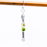 Sterling Silver “Love” Earring "Words Wisdom Totem Collection" w/Peridot