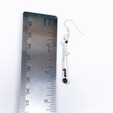 Sterling Silver “Grow” Earring "Words Wisdom Totem Collection" w/Green Tourmaline