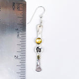 Sterling Silver “Fly” Earring "Words Wisdom Totem Collection" w/Citrine