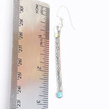 Sterling Silver Stick Totem Earring w/Turquoise
