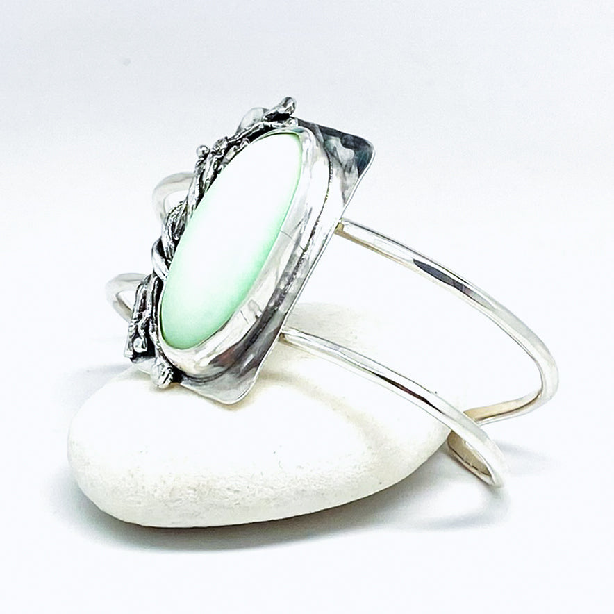 Sterling Silver and Chalcdedony Nature Bracelet
